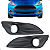Par Grade Farol De Milha New Fiesta 2014 2015 2016 2017 Aro Prata - Imagem 1