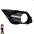 Par Grade Farol Milha Ka 2012 2013 2014 2015 2016 Com Furo Preta - Imagem 6
