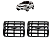 Par Grade Difusor Ar Lateral Clio 2000 01 02 03 A 2016 Preto - Imagem 1