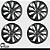 Jogo 4 Calotas Velox Grafiite Aro 13 14 15 Universal - Imagem 1