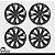 Jogo 4 Calotas Velox Aro 13 Black Preto Universal Ford Fiat Hyundai - Imagem 1