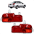 Par Lanterna Traseira Peugeot 207 Anti Neblina 2008 Até 2013 - Imagem 1