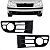 Par Grade Moldura Farol De Milha Polo 2003 2004 2005 2006 C/Furo - Imagem 1