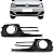 Kit Grade Moldura Farol Milha Fox Spacefox 2015 2016 17 18 19 2020 2021 2022 Aro Prata - Imagem 1