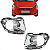 Kit Grade Farol De Milha Moldura Punto 2007 2008 09 10 2011 2012 C/Furo Cromado - Imagem 1