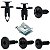 Kit 42 Presilhas Grampos Parachoque Traseiro Pulse 2022 2023 - Imagem 1
