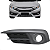 Moldura Grade Farol Milha Civic G10  2017 2018 2019 2020 Preta Com furo - Imagem 8