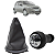 Kit Coifa de Cambio Manopla Citroen C3 2004 05 06 07 08 09 10 11 2012 Aro Preto - Imagem 1
