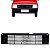 Grade Frontal Radiador Uno Mille Eletronic Fiorino 1992 1993 1994 Preta Completa - Imagem 1
