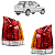 Kit 2 Lanterna Traseira Palio G3 2004 2005 2006 Tricolor - Imagem 1