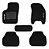 Jogo Tapete 5 peças Adaptavel Soft Carpete Preto Gm Spin 2012 Até 2019 - Imagem 2