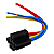 Chicote 5 Vias Porta Rele Terminal 6.3mm 9.5mm 70A Linha Pesada - Imagem 2