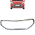 Friso Moldura Peugeot 208 2013 2014 15 2016 Grade Parachoque Cromado - Imagem 1