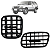 Par Difusor De Ar Lateral S10 E Blazer 2001 Até 2011 Preto - Imagem 1