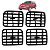 Par Difusor Saida De Ar Central Clio 2000 01 02 03 04 A 2016 Preto - Imagem 1