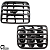 Par Difusor Saida De Ar Central Clio 2000 01 02 03 04 A 2016 Preto - Imagem 6