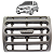 Difusor Saida De Ar Lateral Clio 2000 01 A 2016 Cinza Claro - Imagem 1