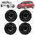 Kit 4 Difusor Saída De Ar Etios Lateral Central 2013 14 15 16 17 Até 2021 - Imagem 1