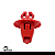 Grampo Moldura Para Lama Vermelho Hilux SW4 2011 2012 2013 2014 2015 - Imagem 4