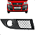 Moldura Farol Milha Doblo 2010 Até 2021 Preto Com Milha - Imagem 1