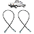 Kit 02 Cabo Aço Tampa Traseira Fiorino Pick-up LX 1988 Até 1998 - Imagem 1