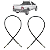 Kit 02 Cabo Aço Tampa Caçamba Traseira Pick-up Strada 1999 Até 2008 - Imagem 1