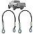 Kit 02 Cabo De Aço Caçamba Tampa Traseira Hilux 2005 Até 2015 - Imagem 1
