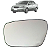 Lente Espelho Retrovisor Com Base Toyota Corolla 2003 Até 2008 Original - Imagem 2