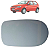 Lente Espelho Retrovisor Com Base Palio 2001 Até 2010 - Imagem 2