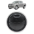 Difusor De Ar Amarok 2011 Até 2016 Preto Com Aro Prata - Imagem 1