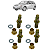 Kit 04 Pino Dobradiça Porta Com Bucha Metal Gol Parati Saveiro 1995 Até 2020 - Imagem 1