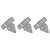 Kit 3 Batentes Pedal Freio Embreagem Accord Civic CRV Fit - Imagem 1