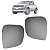 Par Lente Espelho Retrovisor Com Base Amarok 2011 Até 2016 - Imagem 1