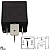 Relé Auxiliar 12V 4 Terminais 80A Com Resistor - Imagem 2
