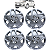 Jogo Calota Aro 14 Ford Fiesta Hatch Sedan 2011 2012 Prata - Imagem 1