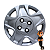 Jogo Calota Aro 14 Ford Fiesta Hatch Sedan 2011 2012 Prata - Imagem 2