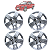 Jogo Calota Aro 14 Fiat Strada 2013 2014 2015 2016 Até 2020 - Imagem 1