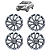 Kit Calota Fiat Strada 2018 2019 2020 2021 2022 Aro 15 - Imagem 1