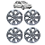 Calota Adap. Etios Hatch Sedan 2013 A 2021 Aro 14 Jogo Prata - Imagem 1