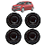 Kit 4 Difusor Saida De Ar Toyota Etios 2013 14 15 Até 2021 - Imagem 1