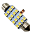 Par 2 Lampada Led Luz Interna Teto Porta Malas Placa 41mm - Imagem 2