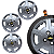 Jogo Calotas Aro 13 Celta Corsa Classic 2009 2010 2011 2012 + Emblema - Imagem 6