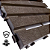 Deck Modular Madeira Plástico Encaixe Piscina Sacada  30x30x2,5cm - Cor Marrom - Imagem 5
