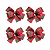 Laço Natal Xadrez Vermelho - Kit 12 unidades - Imagem 1