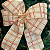 Laço Natal offwhite quadriculado - kit 12 unidades - Imagem 2