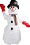 Boneco de Neve Inflável LED 2,40mt Enfeite Natal 110V/220V - Imagem 1