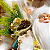 Enfeite Papai Noel Dourado 90cm - Imagem 4