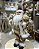 Kit Papai Noel Dourado 90 cm + 45 cm Decoração Natalina - Imagem 2