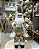 Kit Papai Noel Dourado 90 cm + 45 cm Decoração Natalina - Imagem 4