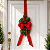 Arranjo Guirlanda Natal Pendente Porta Duplaface Escapulário Vermelho - Imagem 6